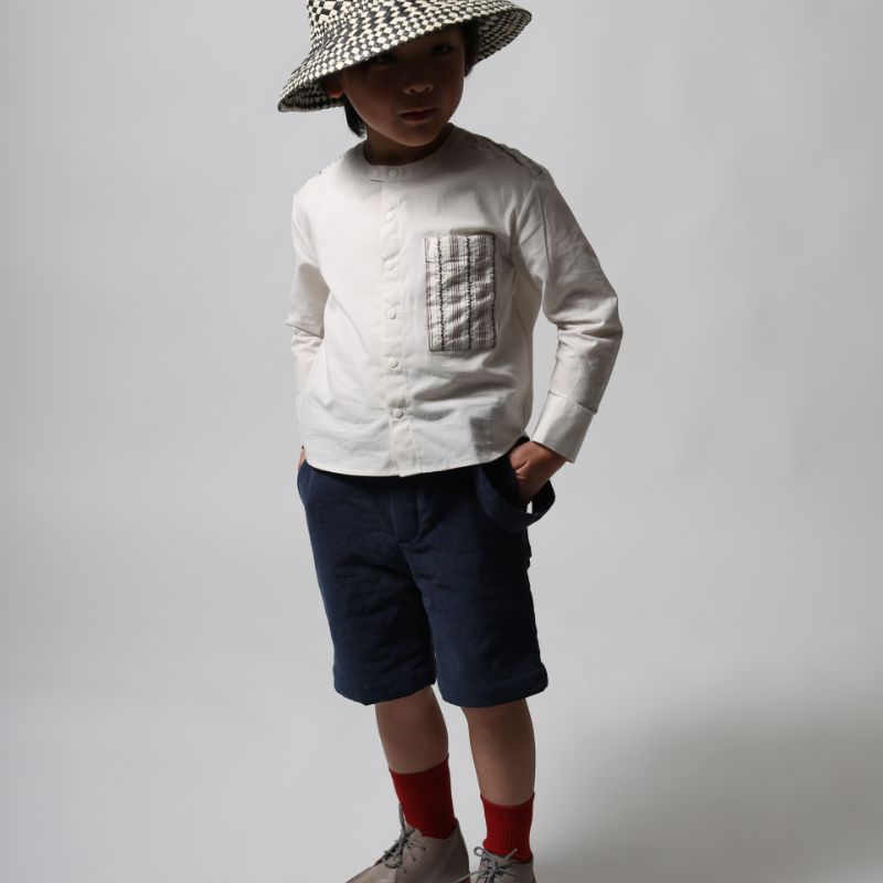 Tufted Suspender Bermuda - Sapphire