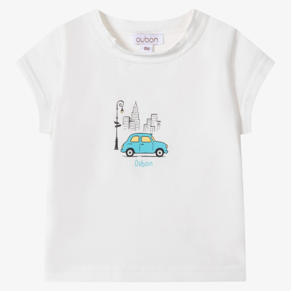 City T-Shirt And Bloomer - White &amp; Blue