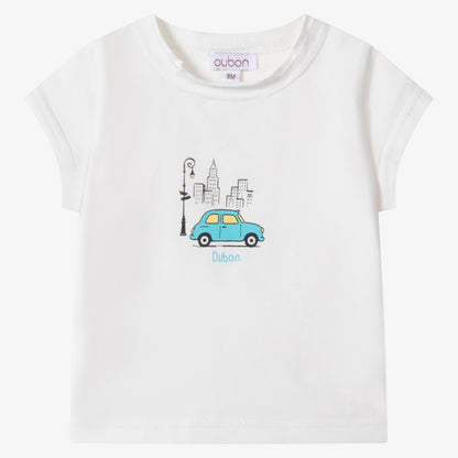 City T-Shirt And Bloomer - White &amp; Blue