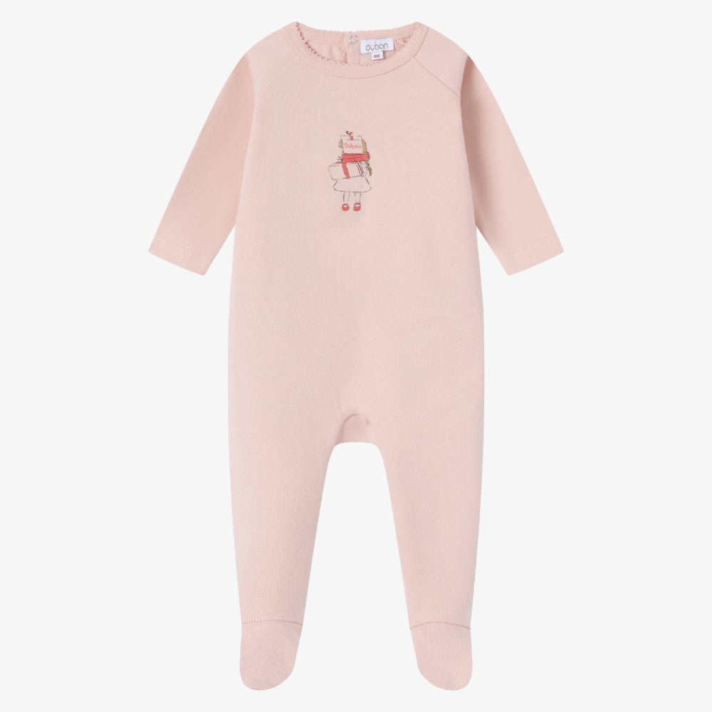 Gift Box Footie - Pink