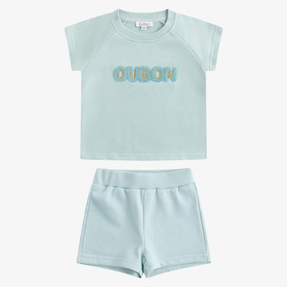 Terry Top And Shorts - Blue