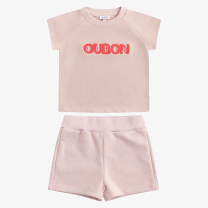 Terry Top And Shorts - Pink
