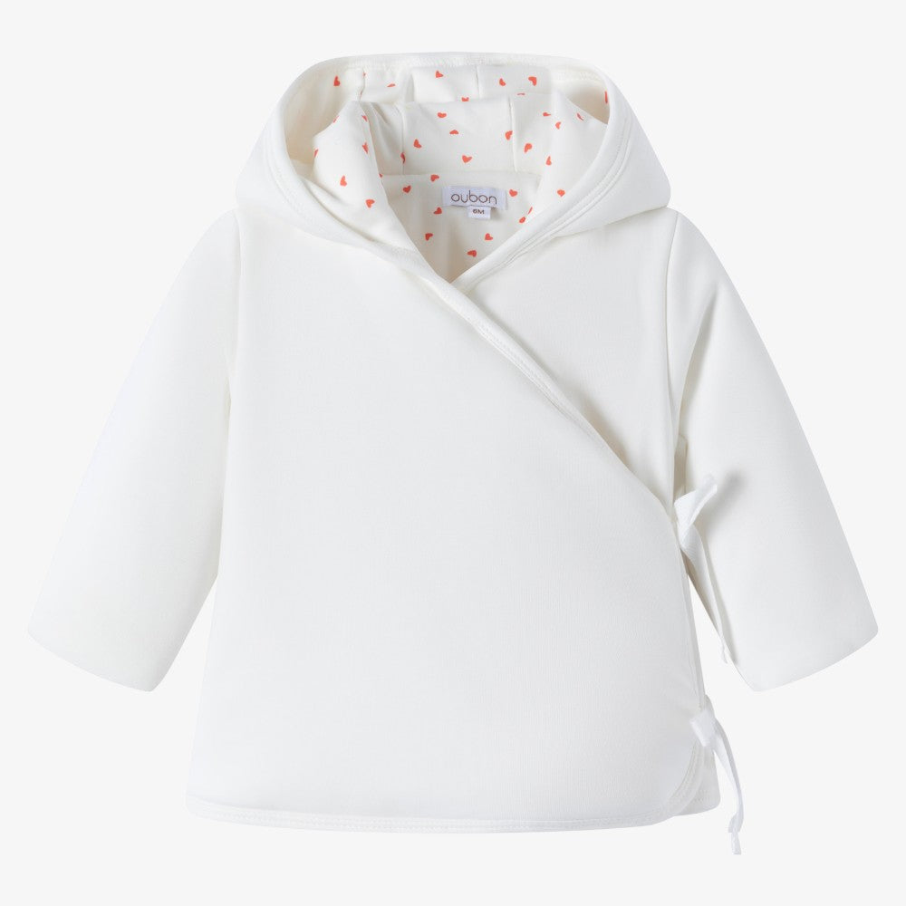 Heart Print Jacket - White &amp; Red