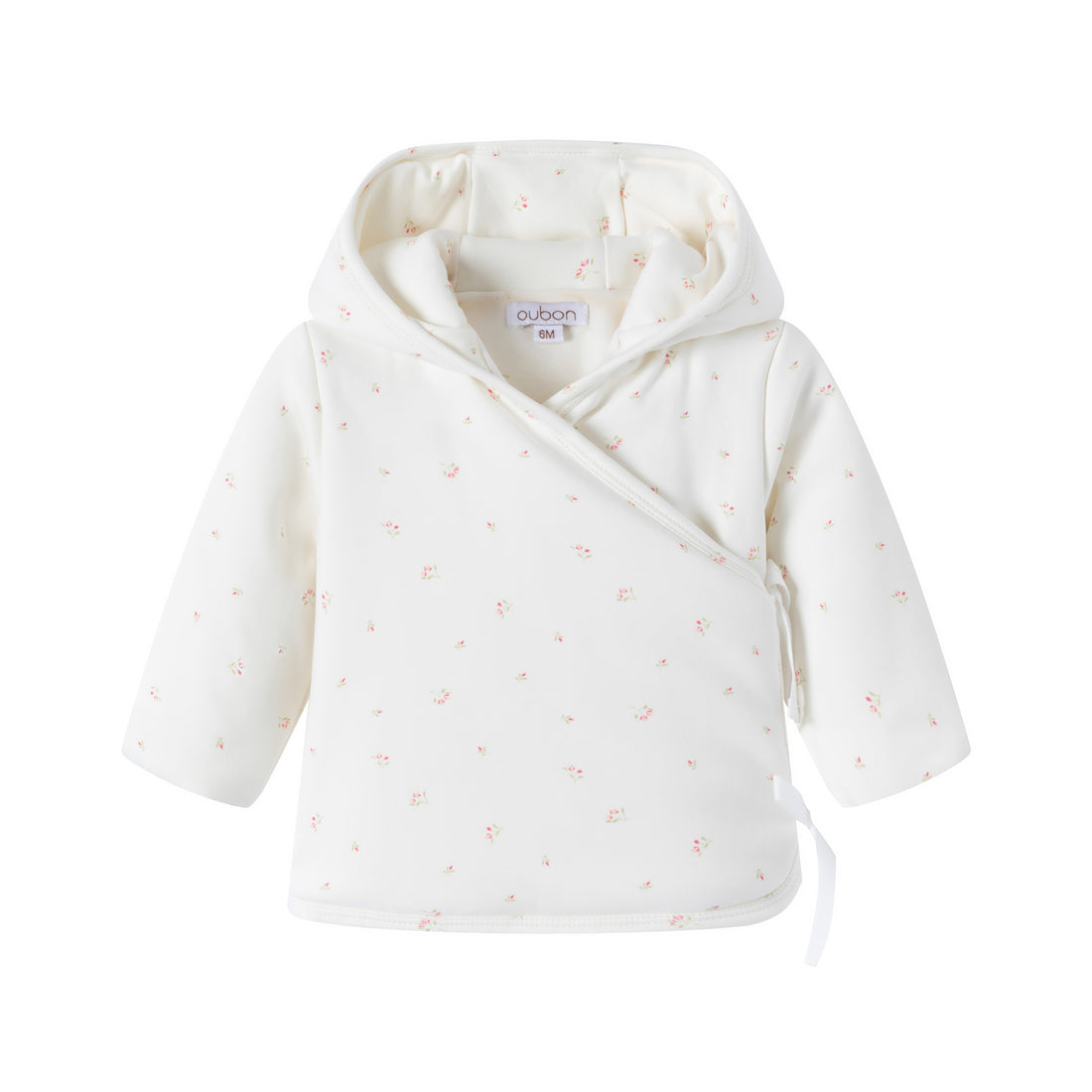 Tulip Wrap Jacket - White &amp; Pink