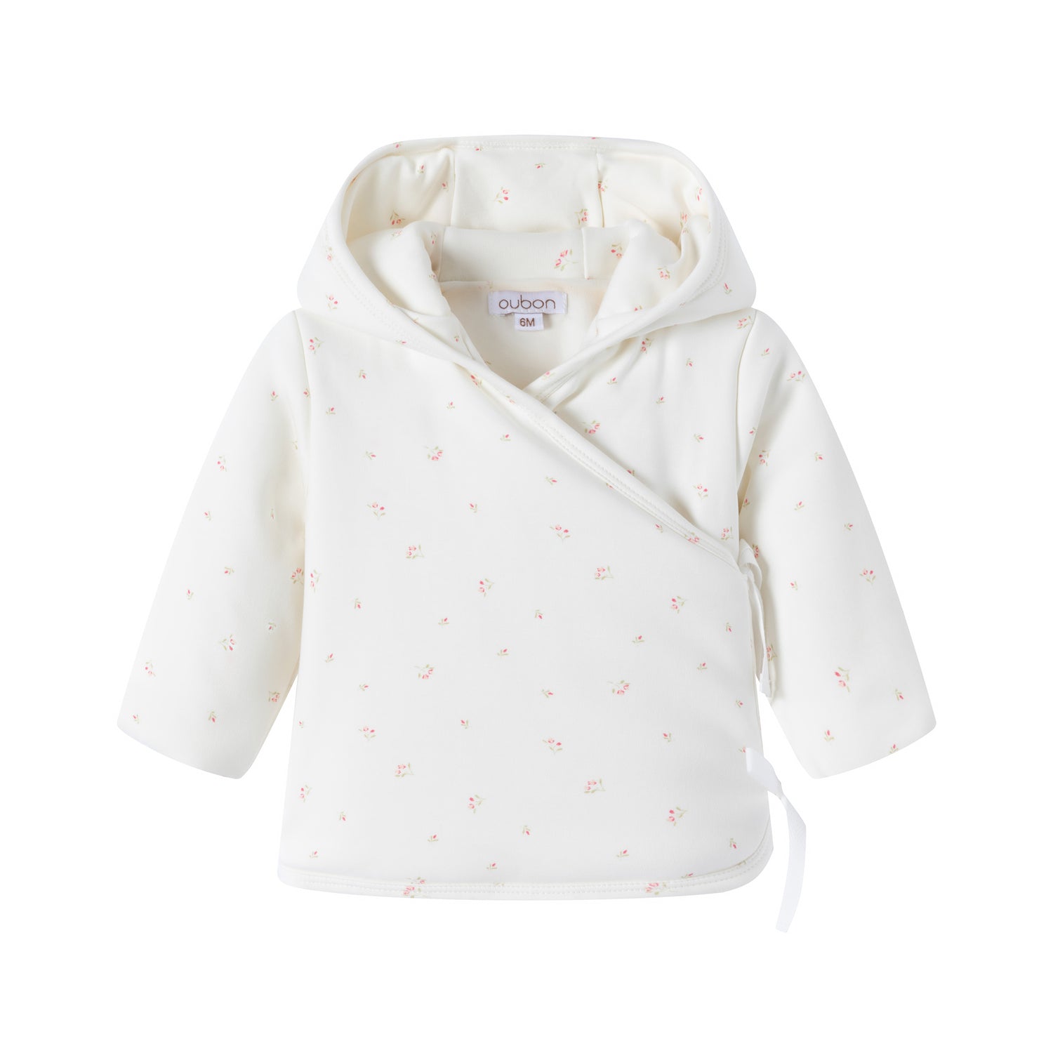 Tulip Wrap Jacket - White &amp; Pink