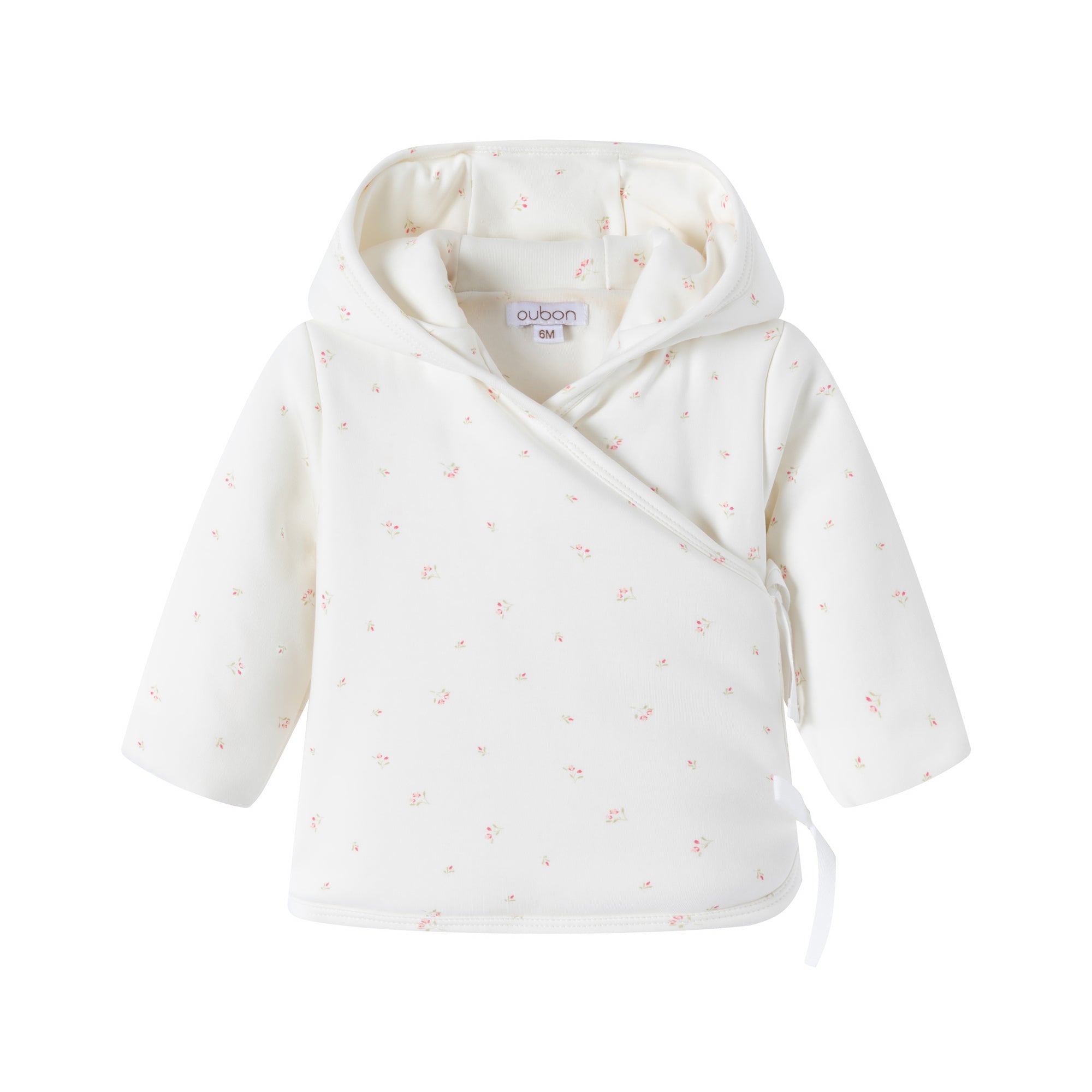 Tulip Wrap Jacket - White &amp; Pink