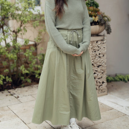 Topstitch Skirt - Green