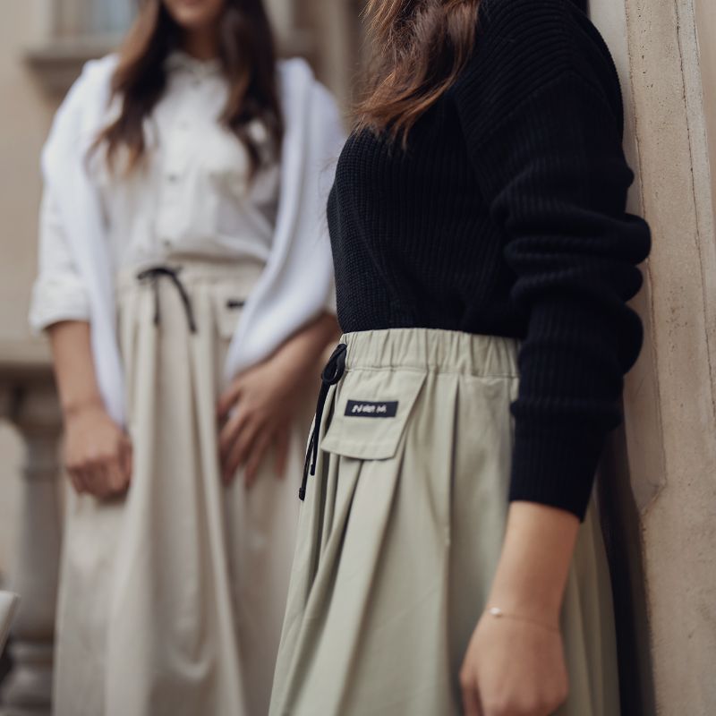 Colorblock Skirt - Sage