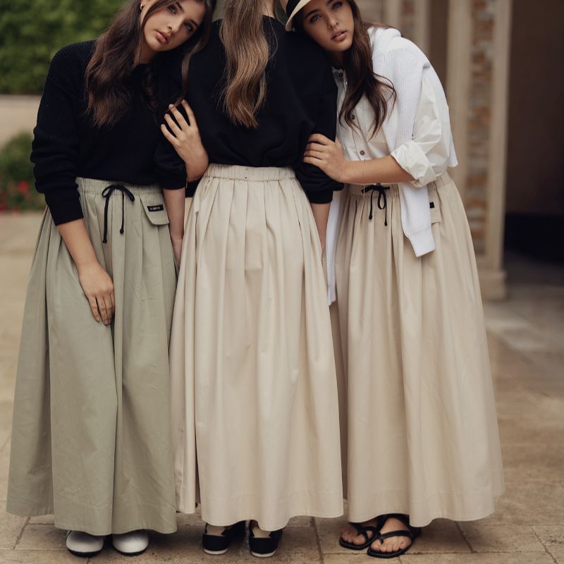 Colorblock Skirt - Sage