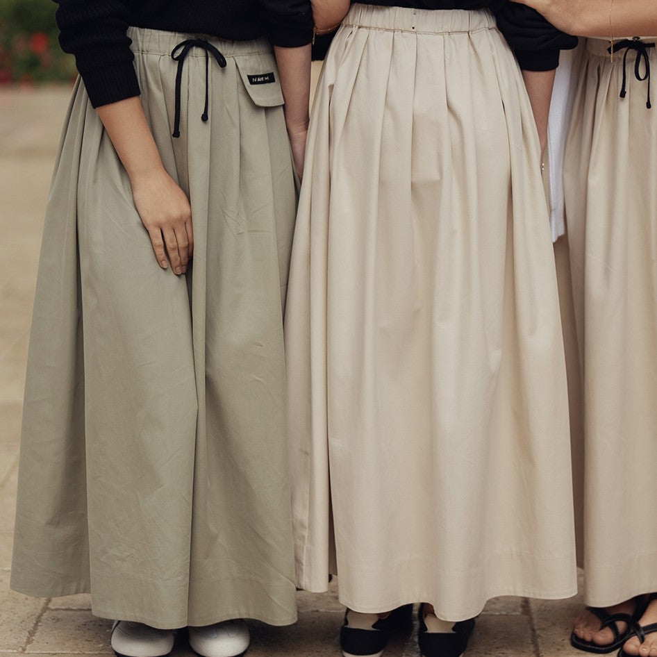 Colorblock Skirt - Sage