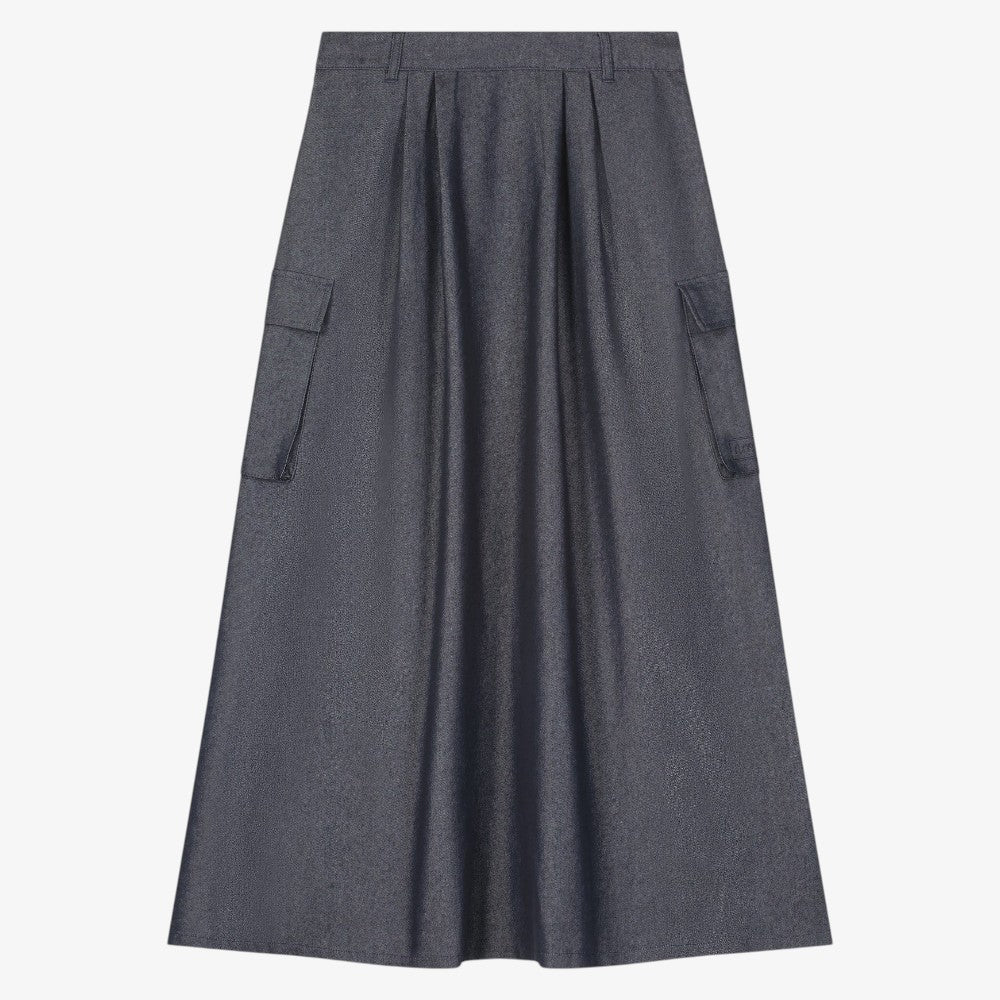 Pocket Skirt - Blue Denim