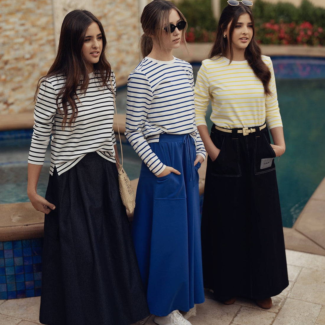 Crewneck Tee Stripe - Yellow &amp; White