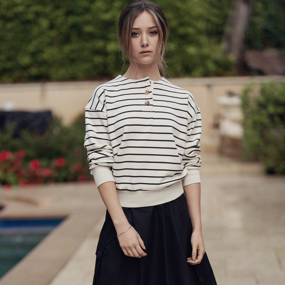 Striped Polo - Black &amp; White