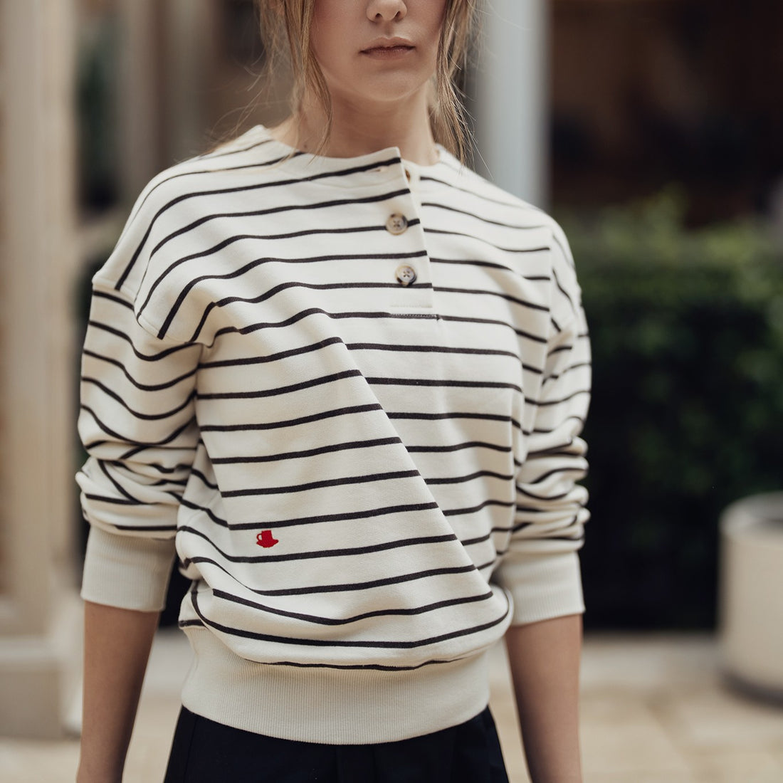 Striped Polo - Black &amp; White