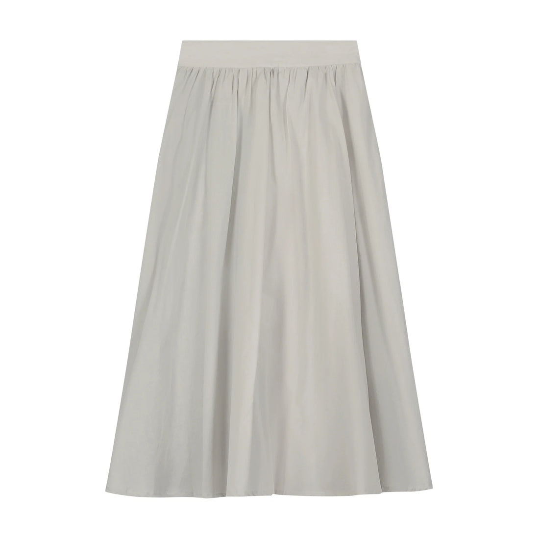 Voile Gathered Skirt - Grey