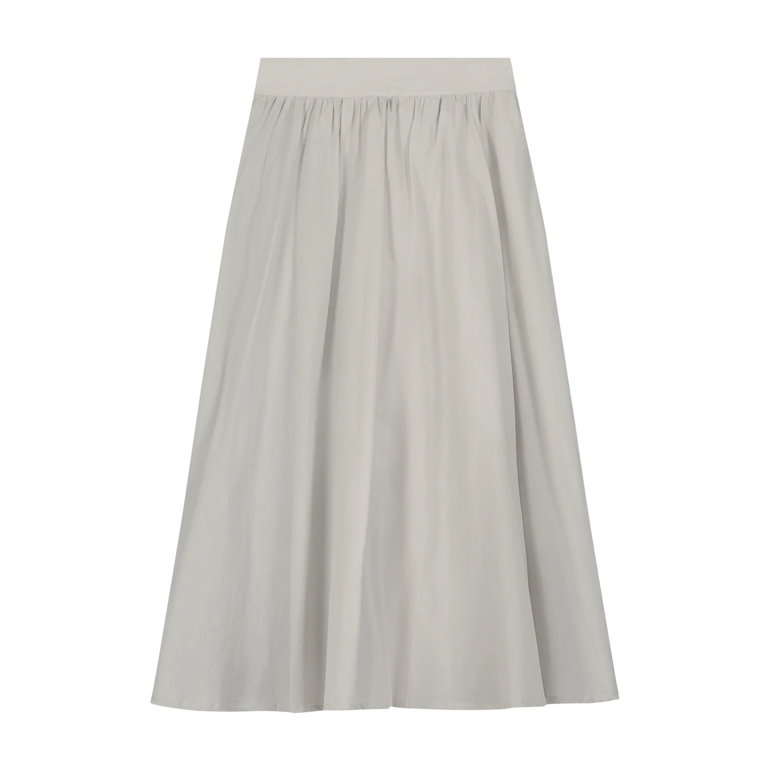 Voile Gathered Skirt - Grey