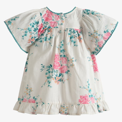 Luna Dress - Pink&amp;ivory