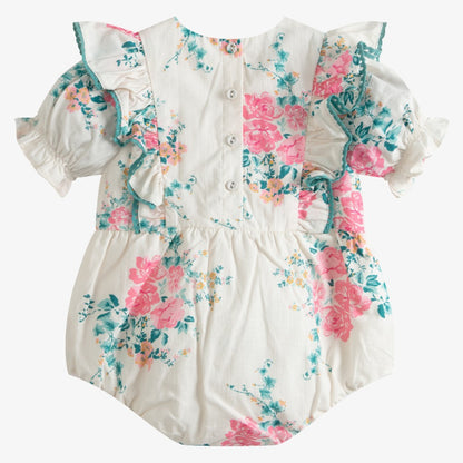 Nina Romper - Pink&amp;ivory