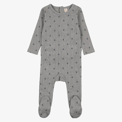 Stripe Plane Footie And Hat - Light Blue &amp; Navy