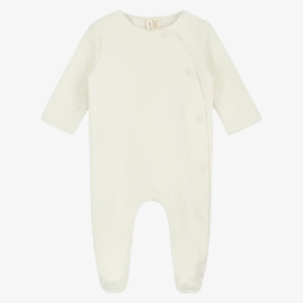 Snap Fit Footie - Cream