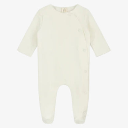 Snap Fit Footie - Cream