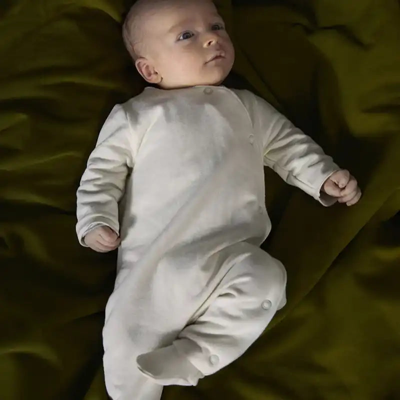 Snap Fit Footie - Cream
