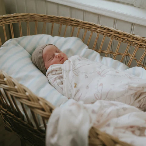 Printed Swaddle - Bows+butterflies