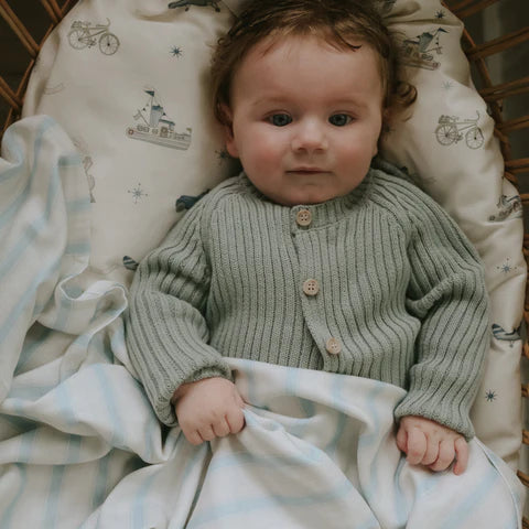Printed Swaddle - Seaside Stripes