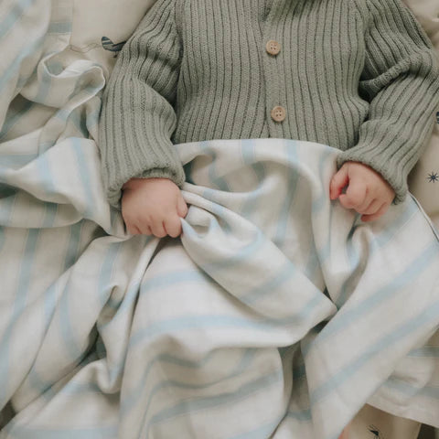 Printed Swaddle - Seaside Stripes