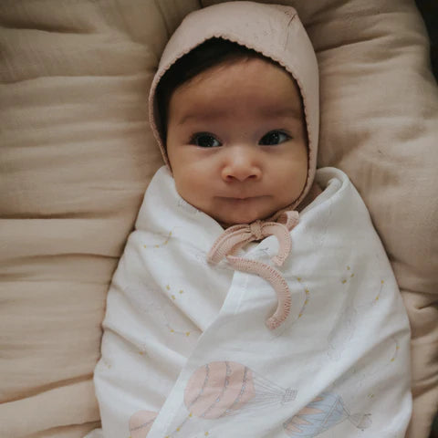 Printed Swaddle - Sky Pink