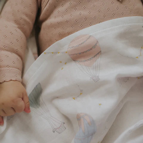 Printed Swaddle - Sky Pink