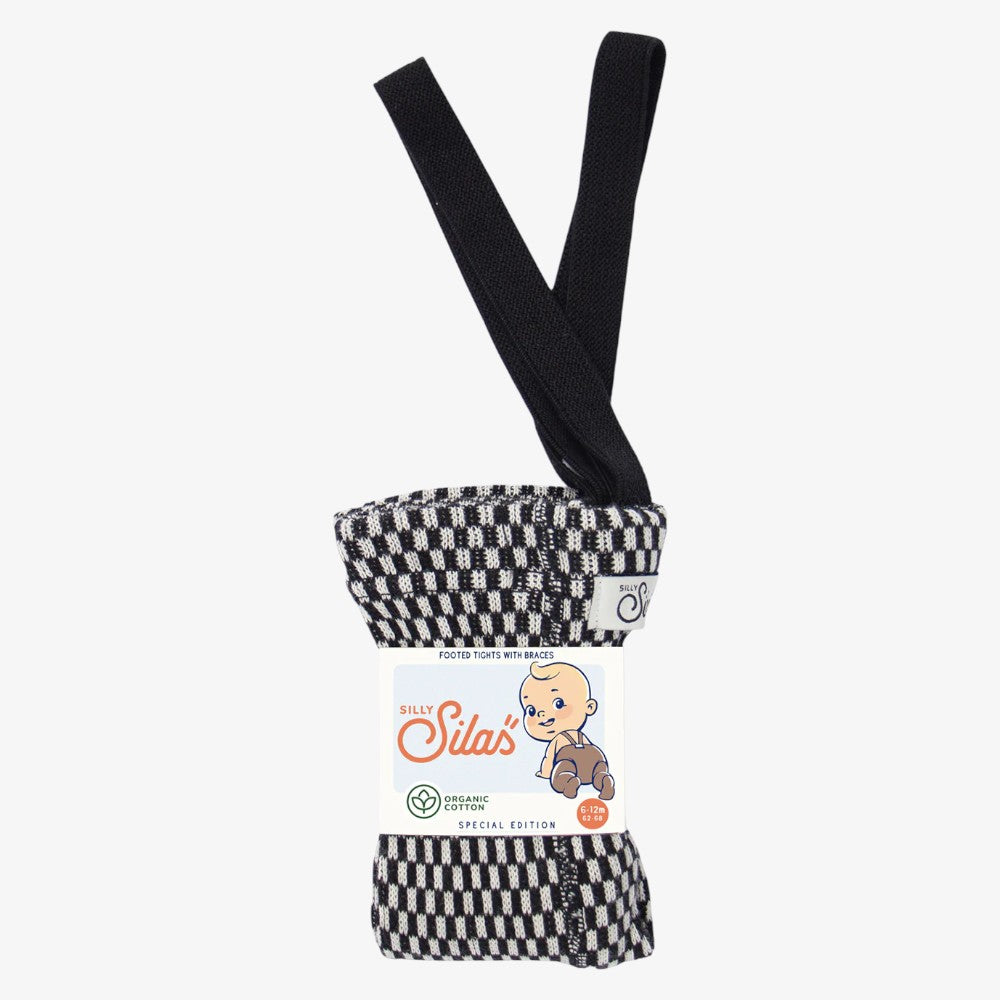 Footed Tights - Blk&amp;wht Check