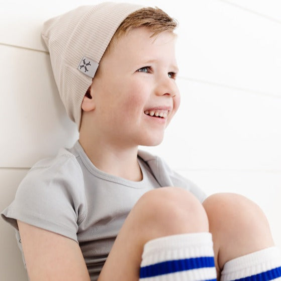 Rib Beanie - Sand