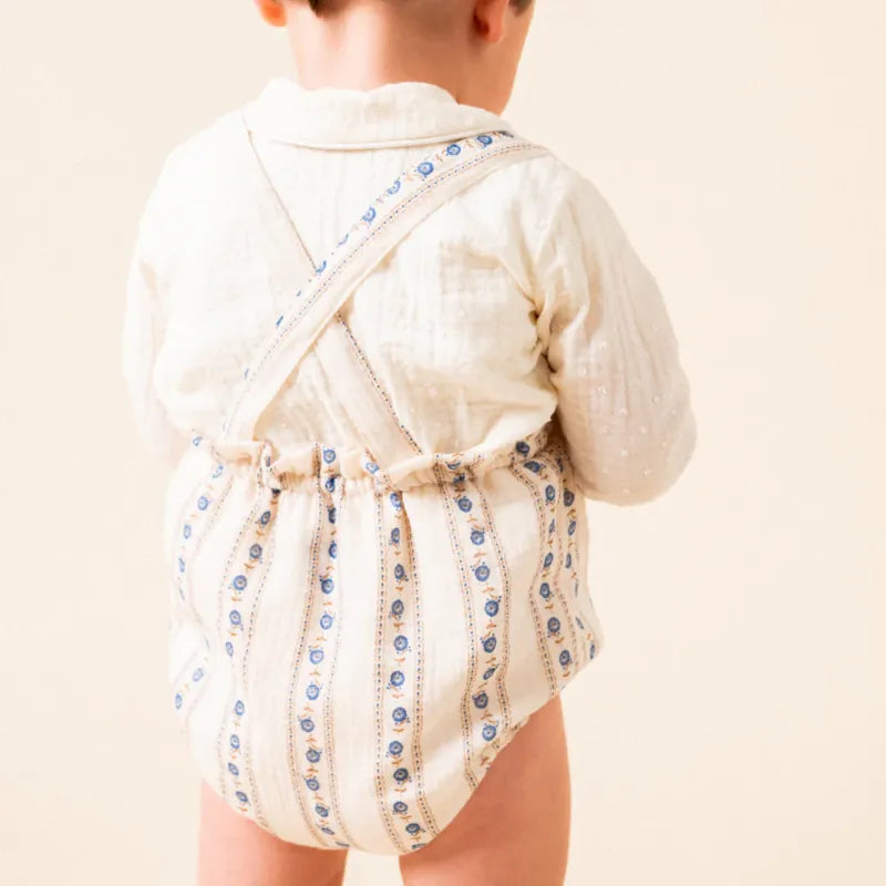 Embroidered Blouse And Bloomer - Ivory