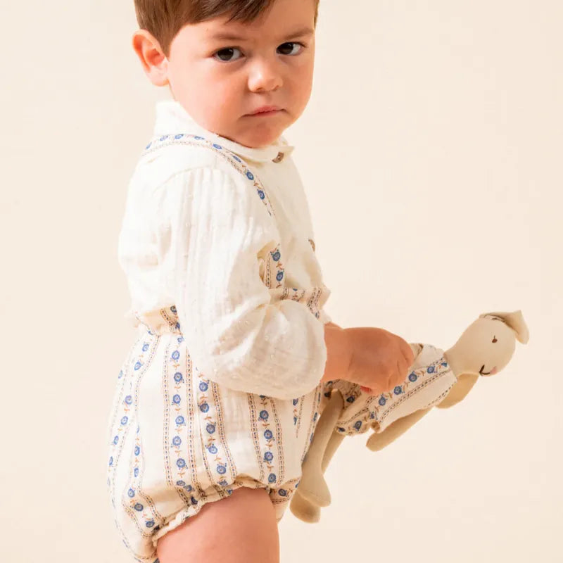 Embroidered Blouse And Bloomer - Ivory