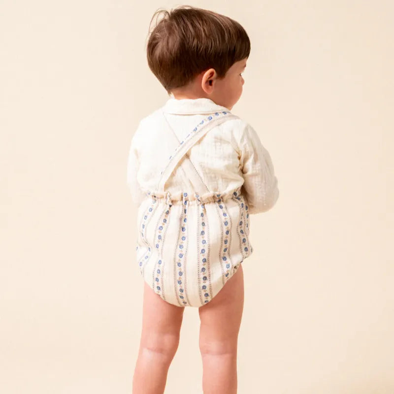 Embroidered Blouse And Bloomer - Ivory