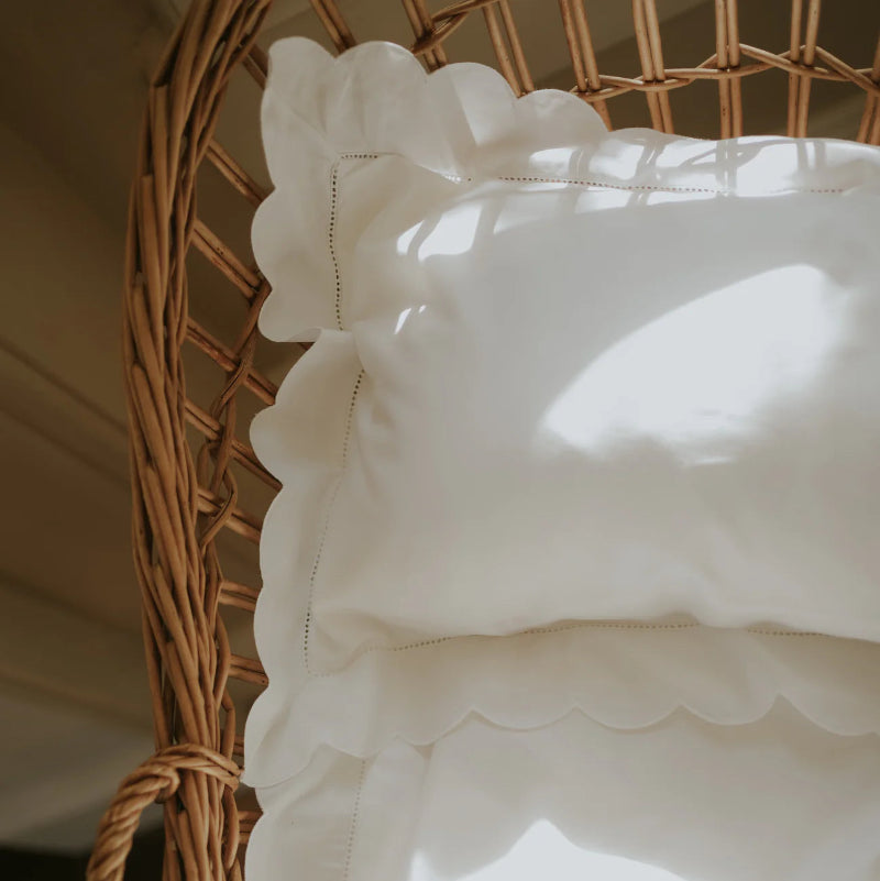 Toddler Pillowcase - Scallop White
