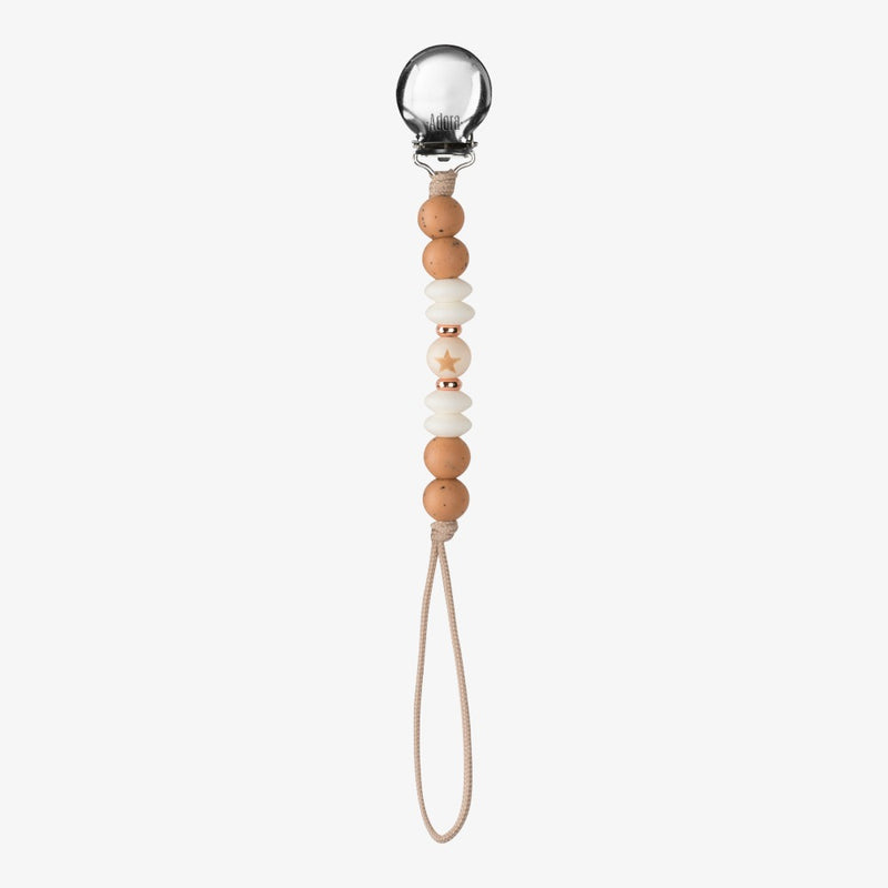 Adora Wood Paci Clip - Luggage Star