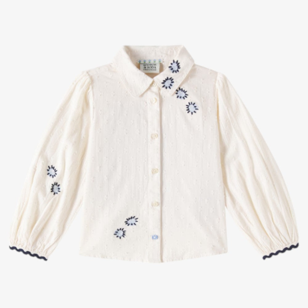 Embroidered Shirt - Soft Ice