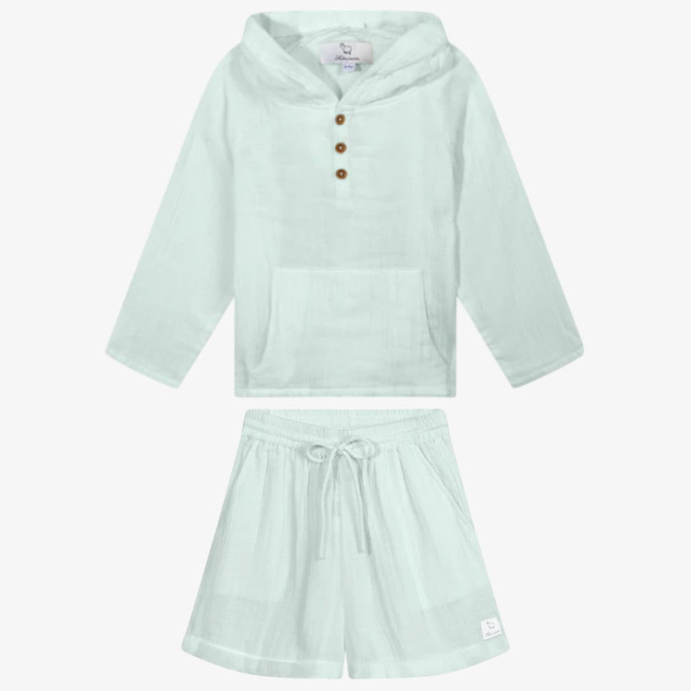Yves Sweatshirt And Shorts - Sky Blue