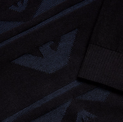 Eagle Pattern Sweater - Navy