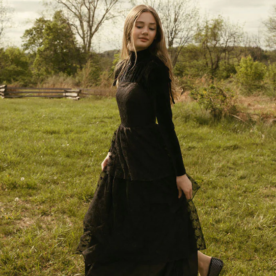 Lace Jumper - Black