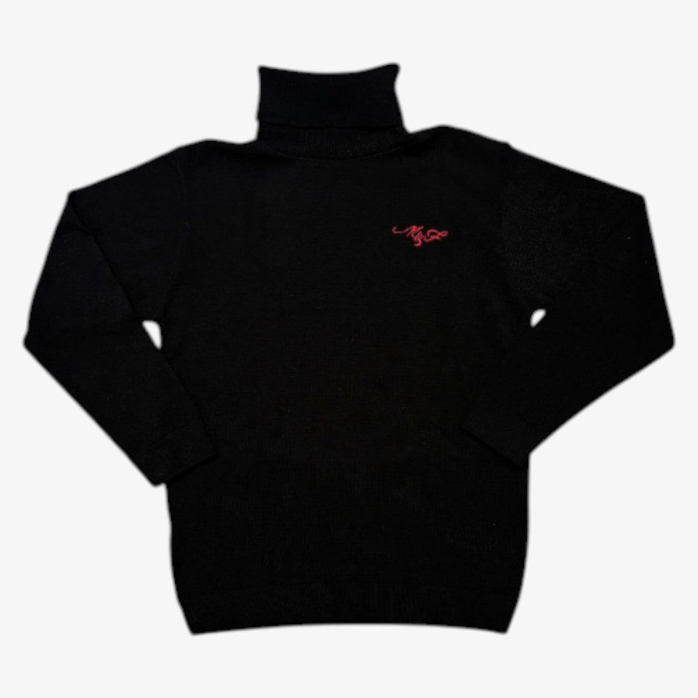 Turtleneck - Black &amp; Bordeaux