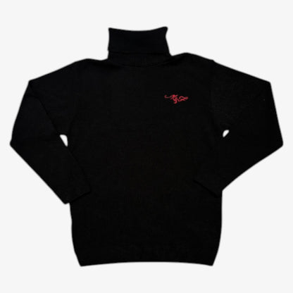 Turtleneck - Black &amp; Bordeaux