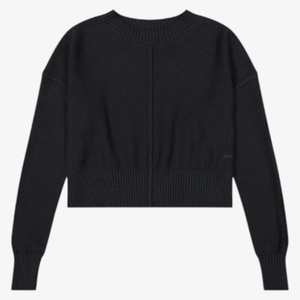 Knit Seamed Sweater - Black