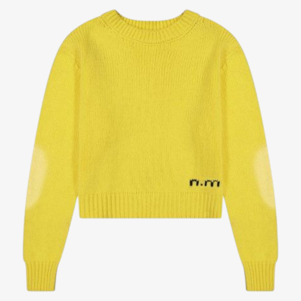 Knit Crop Sweater - Yellow