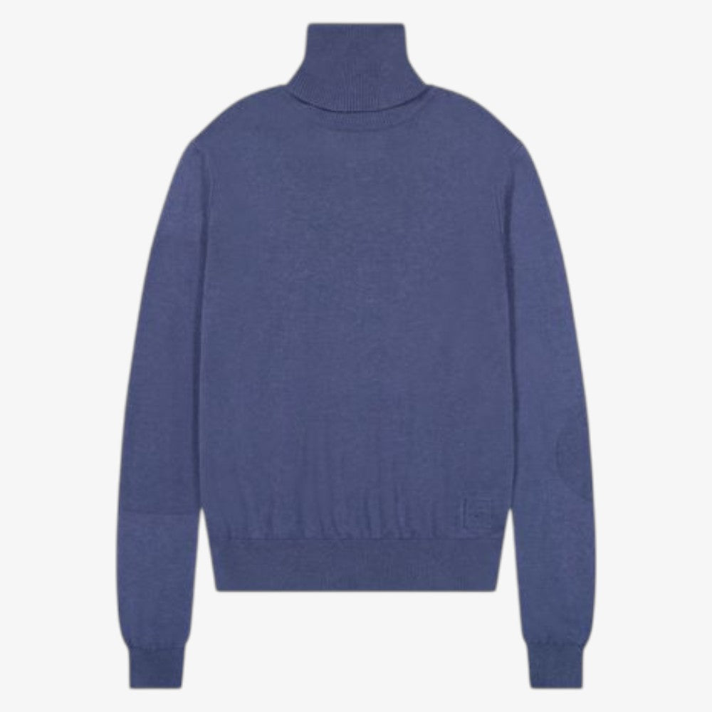 Knit Turtleneck Sweater - Blue