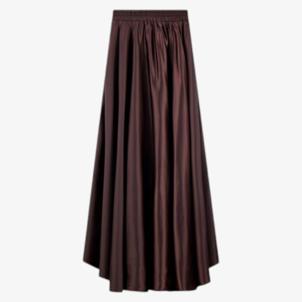 Satin Skirt - Brown