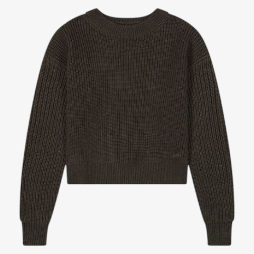 Chunky Crew Sweater - Black