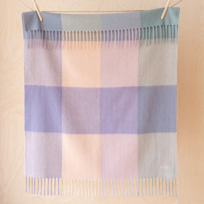 Lambswool Blanket - Lilac Block Check